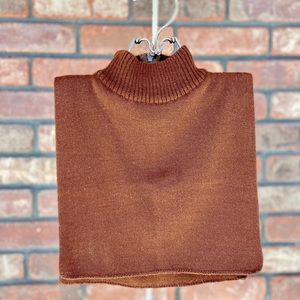 Dark brown vintage baby poncho